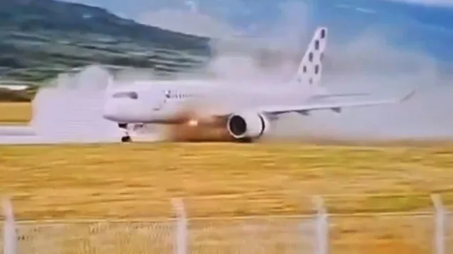 Tmerr në aeroportin e Splitit në Kroaci/ Avioni me 135 persona në bord del nga pista me 240 km/h, shmanget tr*gjedia (VIDEO)