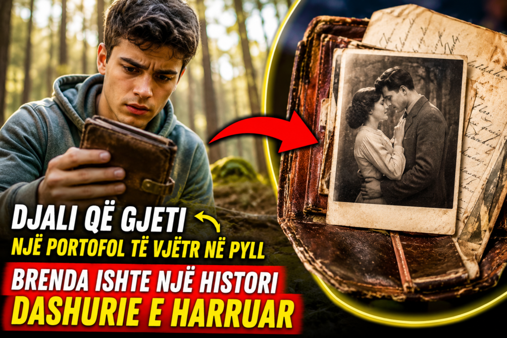 Djali që gjeti një portofol të vjetër në pyll – brenda ishte një histori dashurie e harruar