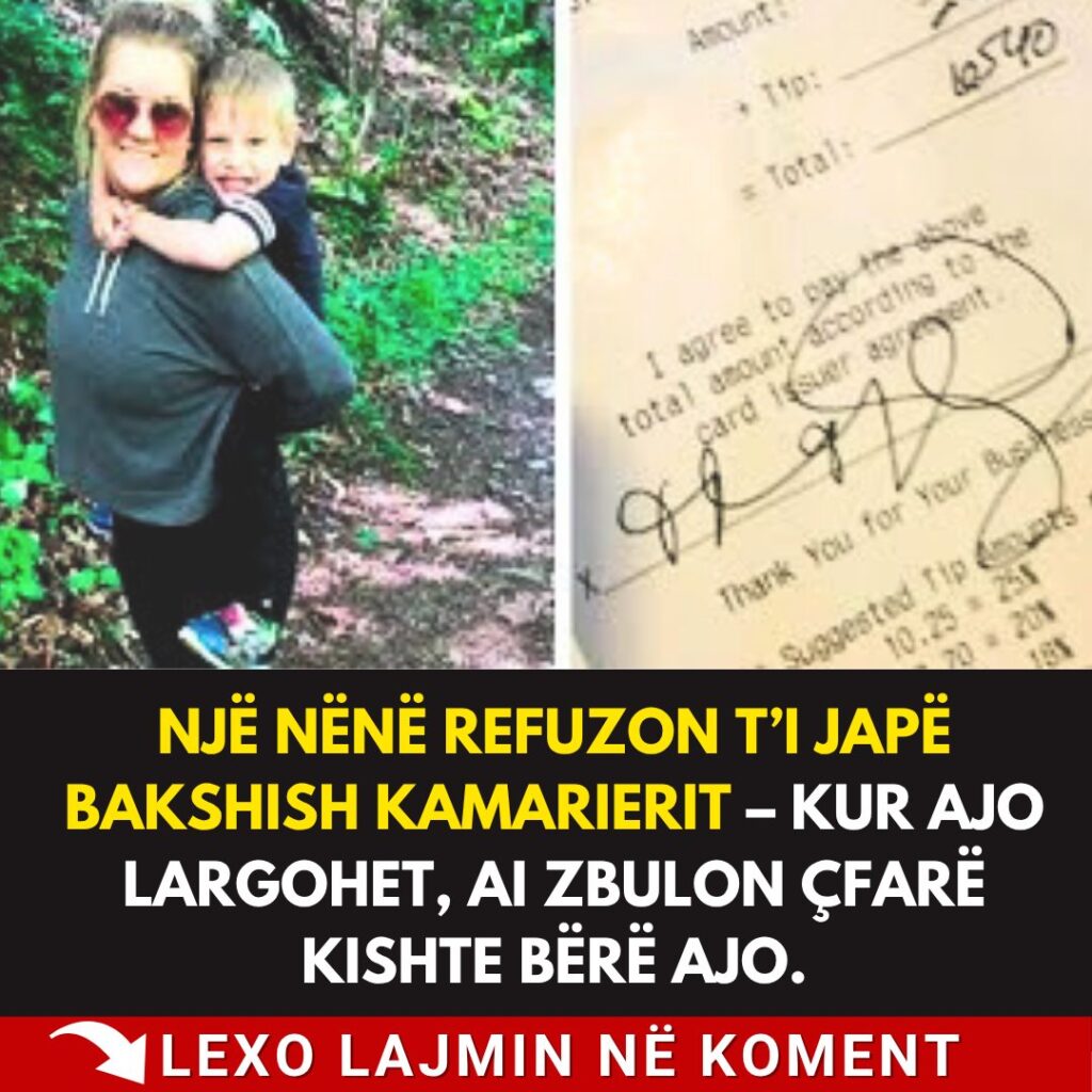 Një nënë refuzon t’i japë bakshish kamarierit – kur ajo largohet, ai zbulon çfarë kishte bërë ajo.